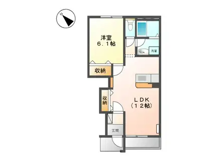 SAIN GRANDIRⅢ(1LDK/1階)の間取り写真