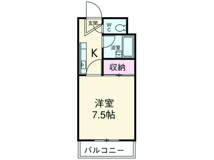 協和ビル(1K/3階)の間取り写真