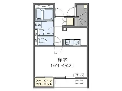 レオネクストシャイン花園(1K/1階)の間取り写真