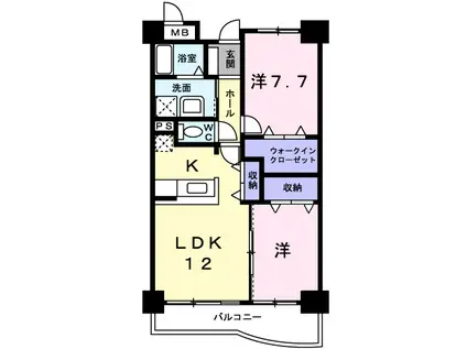 シャルマン ヴェガ(2LDK/3階)の間取り写真