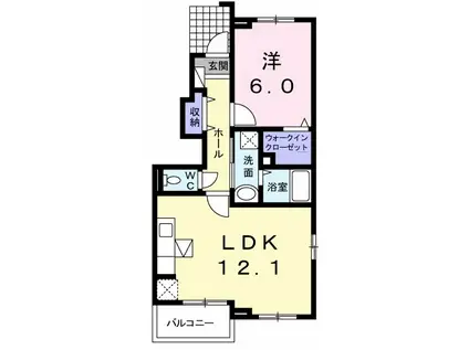 スターポップ M Ⅱ(1LDK/1階)の間取り写真