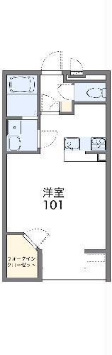 レオネクストロイヤル(1K/2階)の間取り写真