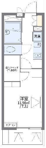 レオパレスアクア(1K/2階)の間取り写真
