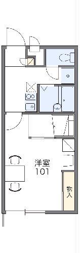 レオパレスFLATS 1ST(1K/2階)の間取り写真