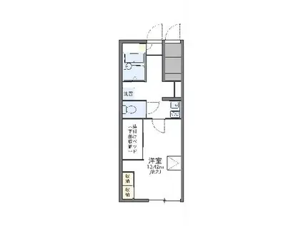 レオパレスセピア(1K/1階)の間取り写真