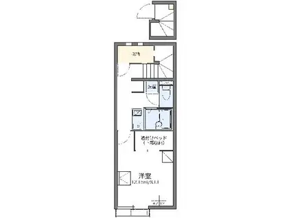 レオネクストプレルーディウム(1K/2階)の間取り写真