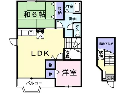 ノーブルハイムⅡ(2LDK/2階)の間取り写真