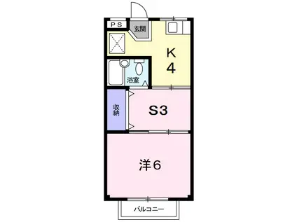 ジャングルジムイトウ(1SK/2階)の間取り写真