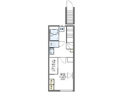 レオパレスLITORALE(1K/2階)の間取り写真