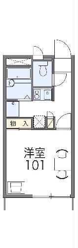 レオパレスさくら(1K/1階)の間取り写真