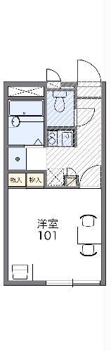 レオパレスプチフォレ(1K/1階)の間取り写真