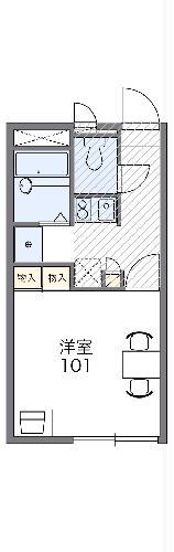 レオパレスメルベーユⅢ(1K/1階)の間取り写真