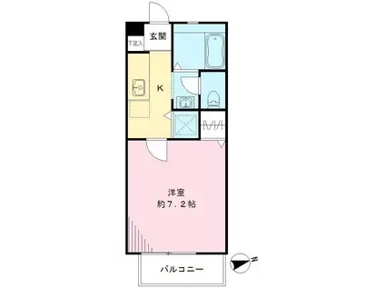 エーデルハイム永福(1K/2階)の間取り写真