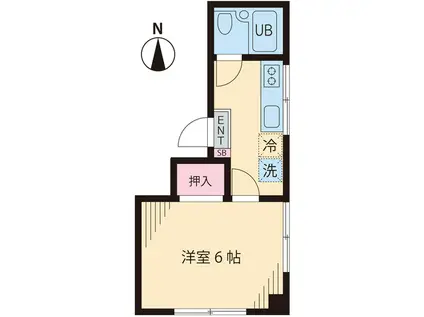 ソフィアマンション(1K/4階)の間取り写真