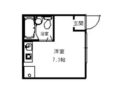 パステル戸越(ワンルーム/1階)の間取り写真