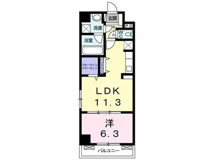 リッチモンド イースト(1LDK/2階)の間取り写真