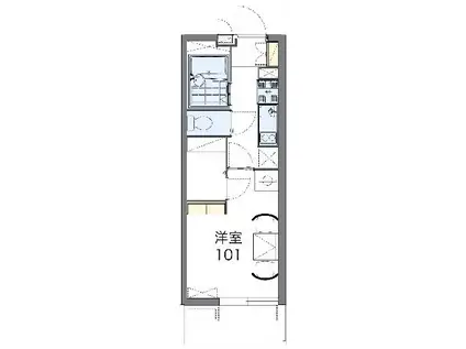 レオパレス千種(1K/3階)の間取り写真