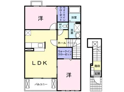 サンリットⅢ(2LDK/2階)の間取り写真