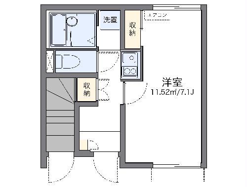 レオネクスト春日ヶ丘荘(1K/1階)の間取り写真