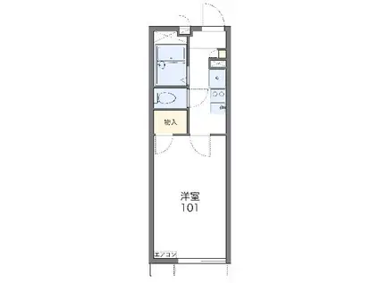 レオパレスマグノリア幕張(1K/1階)の間取り写真
