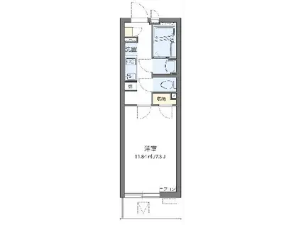 クレイノヴィラ セゾン幕張(1K/3階)の間取り写真