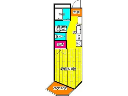 新井ビル(1K/2階)の間取り写真