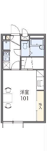 レオパレスビオレハイツⅡ(1K/1階)の間取り写真