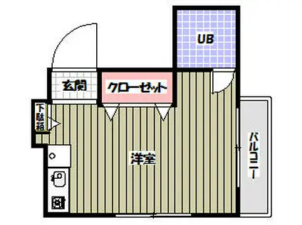 ストロベリーキャッスル(ワンルーム/2階)の間取り写真