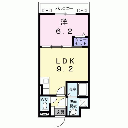 セレッソ 和 Ⅱ(1LDK/3階)の間取り写真