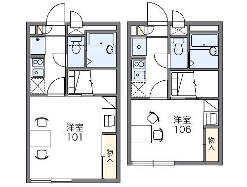 レオパレスソフィア(1K/2階)の間取り写真