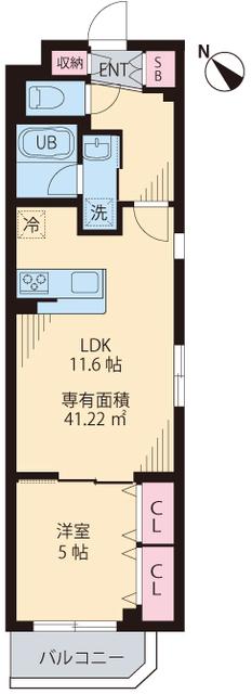 ルーチェ クォーレ(1LDK/1階)の間取り写真