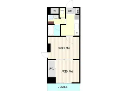 グレース飯島(2K/5階)の間取り写真