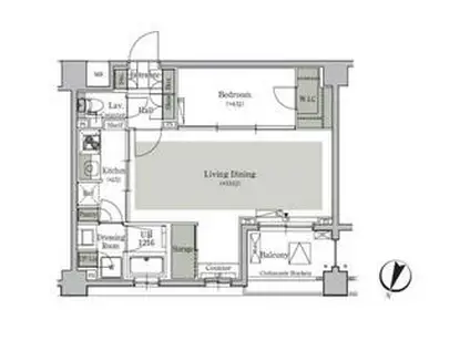 パークキューブ西ヶ原ステージ(1LDK/4階)の間取り写真