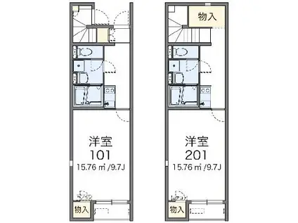 レオネクスト宮前(1K/1階)の間取り写真