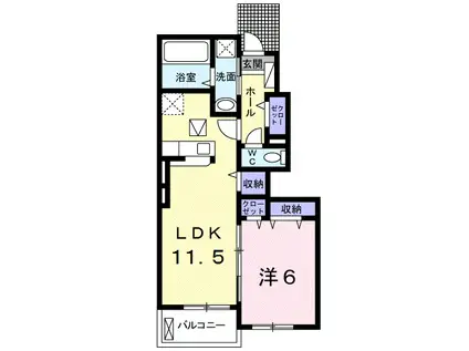 サンビレッジⅥ(1LDK/1階)の間取り写真