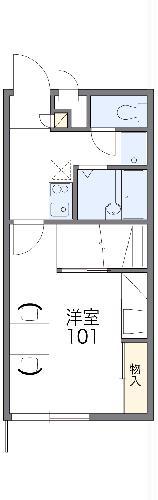 レオパレス千福(1K/2階)の間取り写真