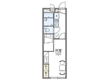 レオパレスサニーコート中山(1K/1階)の間取り写真