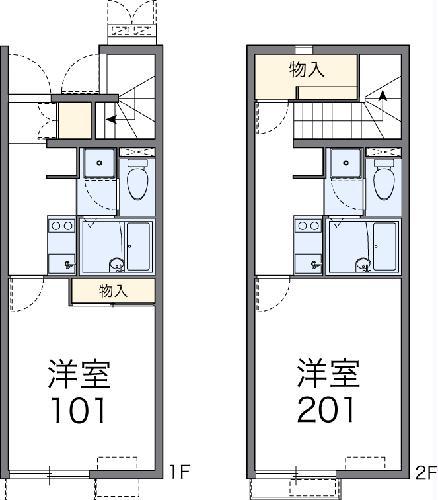 レオネクストエクセルⅢ(1K/2階)の間取り写真