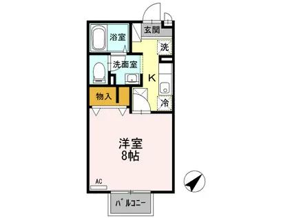 アネックス Ⅰ(1K/1階)の間取り写真