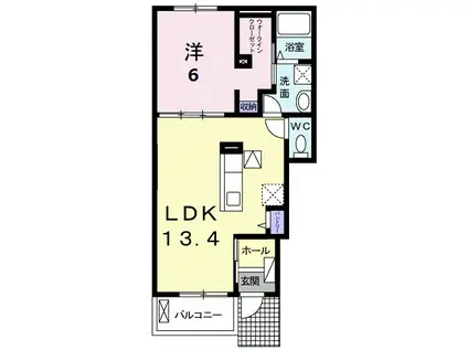 マ・シャンブル Ⅰ(1LDK/1階)の間取り写真