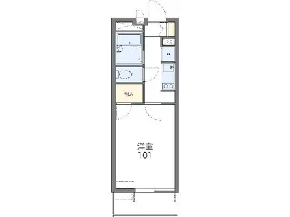 レオパレス ルーチェマーレ(1K/4階)の間取り写真