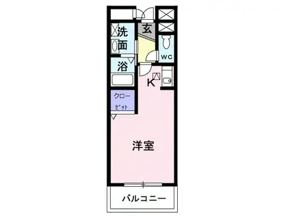 プレステージ(ワンルーム/1階)の間取り写真