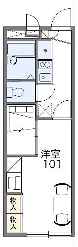 レオパレスサンロード石脇(1K/2階)の間取り写真