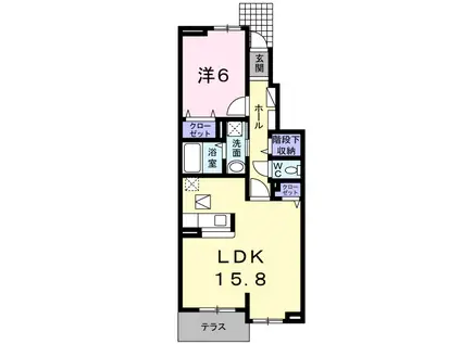 グランジェモモ(1LDK/1階)の間取り写真