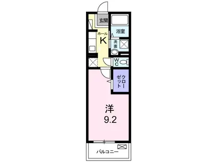 東北本線 久喜駅 徒歩8分 3階建 築10年(1K/3階)の間取り写真