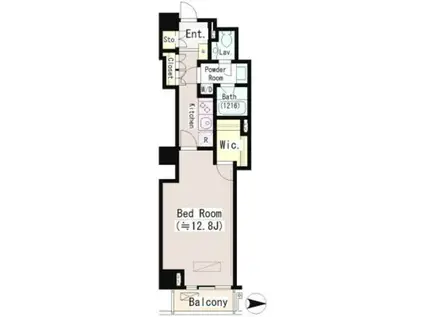 恵比寿ガーデンテラス弐番館(1K/9階)の間取り写真