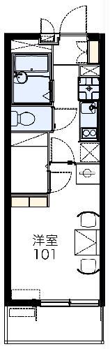 レオパレスエスペランサⅤ(1K/2階)の間取り写真