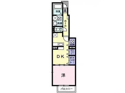 アビタシオン御馬A(1LDK/1階)の間取り写真