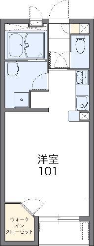 レオネクストWIN(1K/1階)の間取り写真
