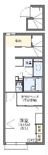 レオパレスインター古賀Ⅲ(1K/2階)の間取り写真